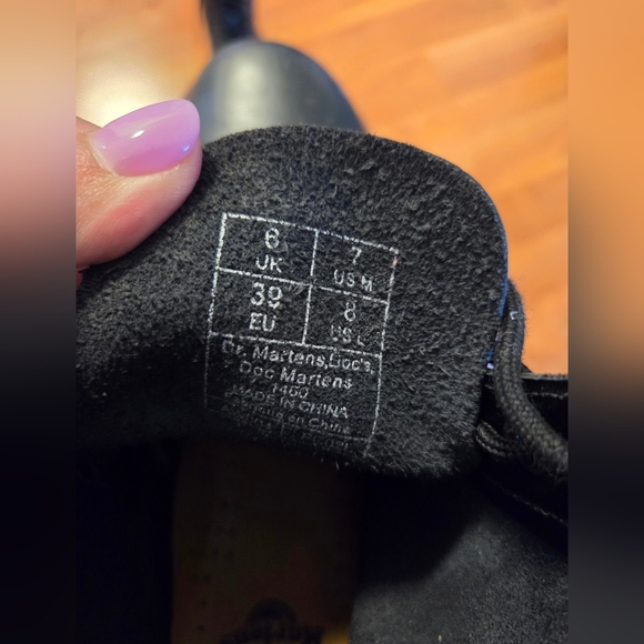 Dr. Martens Black Leather Lace-Up Boots - Picture 5 of 8